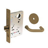 Sargent - 8204 - Storeroom Mortise Lock - Heavy Duty Standard Cylinder - LFIC - Key Code- Rose Trim Function - Grade 1 - US10 (Satin Bronze, Clear Coated)