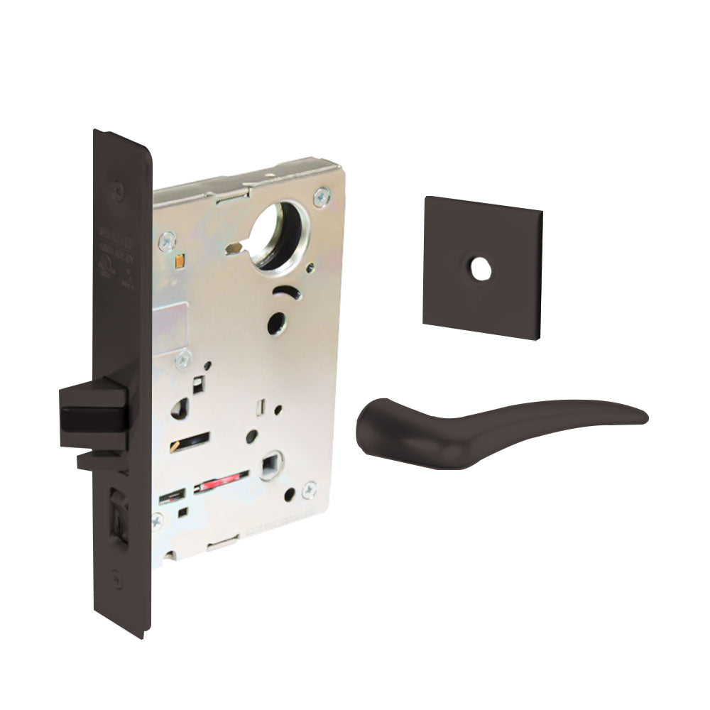 Sargent - 8204 - Storeroom Mortise Lock - Heavy Duty Standard Cylinder - LFIC - Keyed Different - Rose Trim Function - Grade 1 - US10BL (Dark Oxidized Satin Bronze Clear Coated)