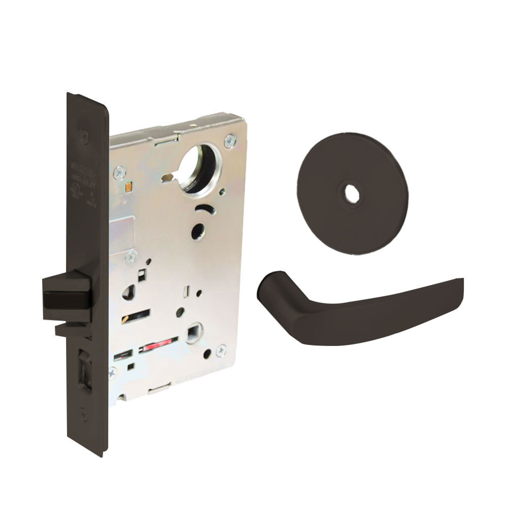 Sargent - 8204 - Storeroom Mortise Lock - Heavy Duty Standard Cylinder - LFIC - Keyed Different - Rose Trim Function - Grade 1 - US10B (Dark Oxidized Satin Bronze, Oil Rubbed)