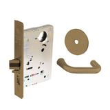 Sargent - 8204 - Storeroom Mortise Lock - Heavy Duty Standard Cylinder - LFIC - Keyed Different - Rose Trim Function - Grade 1 - US10 (Satin Bronze, Clear Coated)