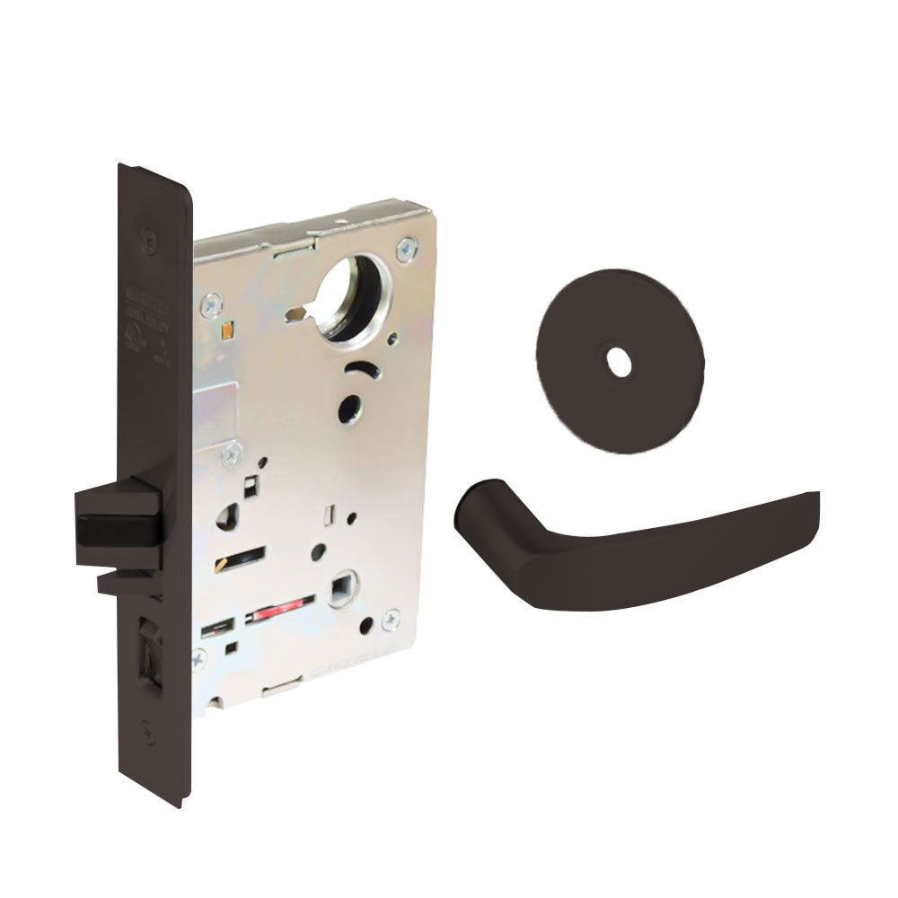 Sargent - 8204 - Storeroom Mortise Lock - Heavy Duty Standard Cylinder - LFIC - Keyed Different - Rose Trim Function - Grade 1 - US10BL (Dark Oxidized Satin Bronze Clear Coated)