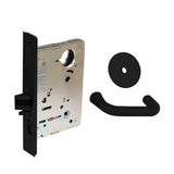 Sargent - 8204 - Storeroom Mortise Lock - Heavy Duty Standard Cylinder - LFIC - Keyed Different - Rose Trim Function - Grade 1 - BSP (Black Suede Powder Coat)