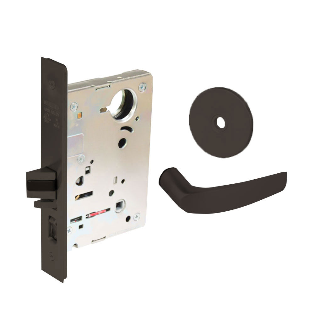 Sargent - 8204 - Storeroom Mortise Lock - Heavy Duty Standard Cylinder - LFIC - Keyed Different - Rose Trim Function - Grade 1 - US10B (Dark Oxidized Satin Bronze, Oil Rubbed)