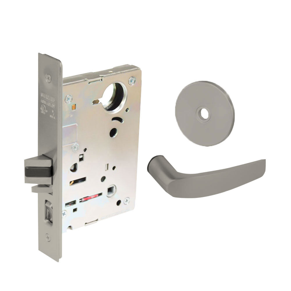 Sargent - 8204 - Storeroom Mortise Lock - Heavy Duty Standard Cylinder - LFIC - Keyed Different- Rose Trim Function - Grade 1 - US14 (Bright Nickel Plated, Clear Coated)