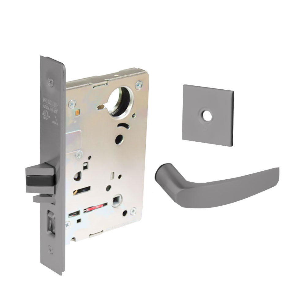 Sargent - 8204 - Storeroom Mortise Lock - Heavy Duty Less Cylinder - LFIC - Rose Trim Function - Grade 1 - US26D (Satin Chromium Plated Over Nickel)