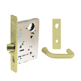 Sargent - 8204 - Storeroom Mortise Lock - Heavy Duty Less Cylinder - LFIC - Keyed Alike - Escutcheon Trim Function - Grade 1 - US3 (Bright Brass, Clear Coated)