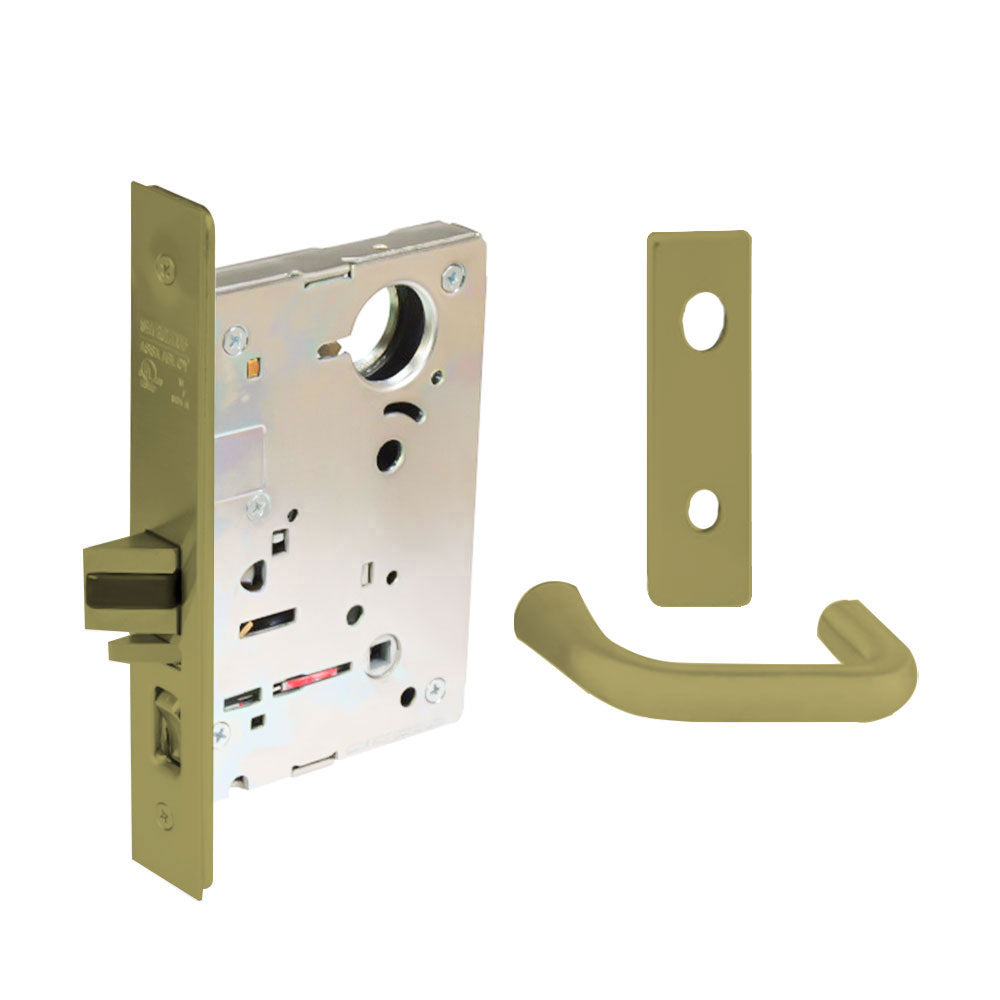 Sargent - 8204 - Storeroom Mortise Lock - Heavy Duty Less Cylinder - LFIC - Key Code- Escutcheon Trim Function - Grade 1 - US4 (Satin Brass, Clear Coated)