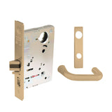 Sargent - 8204 - Storeroom Mortise Lock - Heavy Duty Less Cylinder - LFIC - Keyed Different - Escutcheon Trim Function - Grade 1 - US9 (Bright Bronze, Clear Coated)