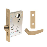 Sargent - 8204 - Storeroom Mortise Lock - Heavy Duty Less Cylinder - LFIC - Keyed Different - Escutcheon Trim Function - Grade 1 - US9 (Bright Bronze, Clear Coated)