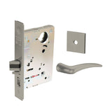 Sargent - 8204 - Storeroom Mortise Lock - Heavy Duty Less Cylinder - LFIC - Keyed Alike - Rose Trim Function - Grade 1 - US15 (Satin Nickel Plated, Clear Coated)