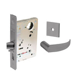 Sargent - 8204 - Storeroom Mortise Lock - Heavy Duty Less Cylinder - LFIC - Keyed Alike - Rose Trim Function - Grade 1 - US26D (Satin Chromium Plated Over Nickel)