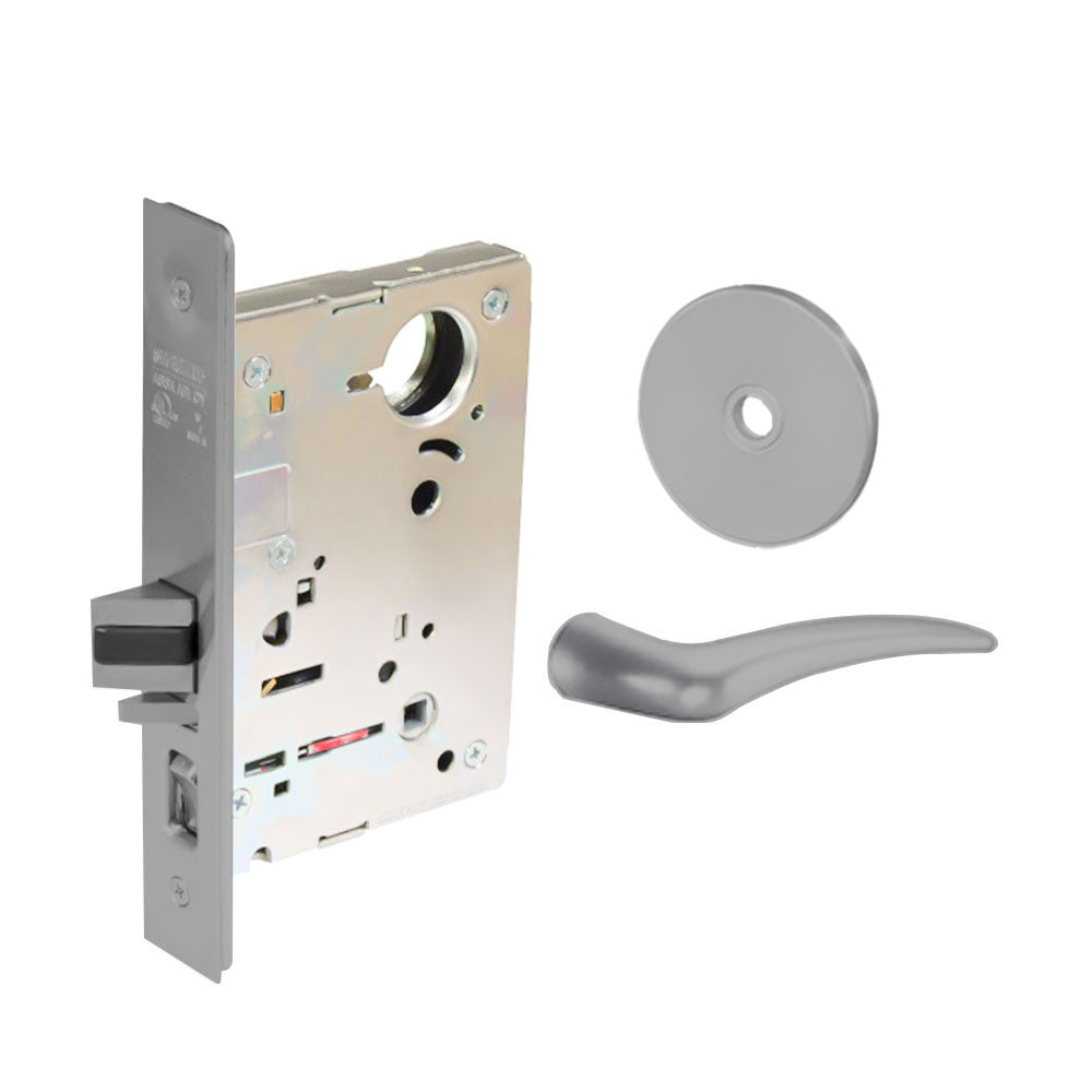 Sargent - 8204 - Storeroom Mortise Lock - Heavy Duty Less Cylinder - LFIC - Keyed Alike - Rose Trim Function - Grade 1 - US26 (Bright Chromium Plated Over Nickel)