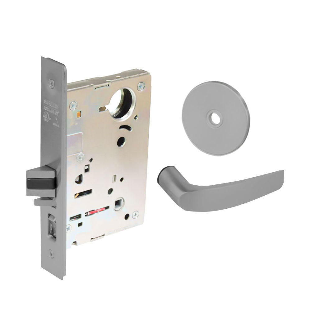 Sargent - 8204 - Storeroom Mortise Lock - Heavy Duty Less Cylinder - LFIC - Keyed Alike - Rose Trim Function - Grade 1 - US26 (Bright Chromium Plated Over Nickel)