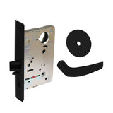 Sargent - 8204 - Storeroom Mortise Lock - Heavy Duty Less Cylinder - LFIC - Keyed Alike - Rose Trim Function - Grade 1 - BSP (Black Suede Powder Coat)