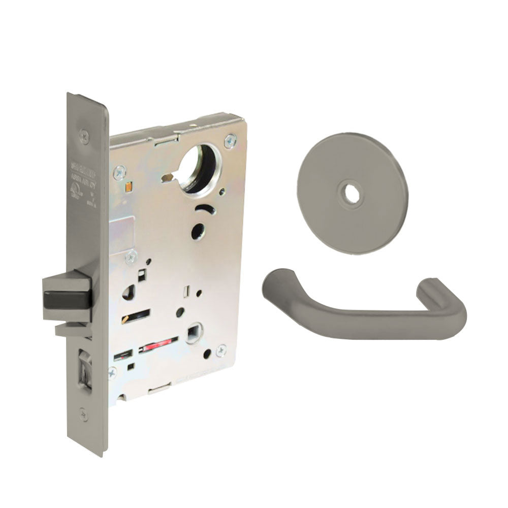 Sargent - 8204 - Storeroom Mortise Lock - Heavy Duty Less Cylinder - LFIC - Keyed Alike - Rose Trim Function - Grade 1 - US15 (Satin Nickel Plated, Clear Coated)