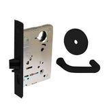 Sargent - 8204 - Storeroom Mortise Lock - Heavy Duty Less Cylinder - LFIC - Keyed Alike - Rose Trim Function - Grade 1 - BSP (Black Suede Powder Coat)