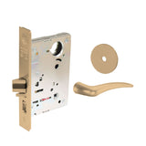 Sargent - 8204 - Storeroom Mortise Lock - Heavy Duty Less Cylinder - LFIC - Keyed Alike - Rose Trim Function - Grade 1 - US9 (Bright Bronze, Clear Coated)