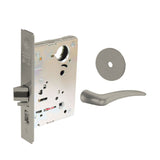 Sargent - 8204 - Storeroom Mortise Lock - Heavy Duty Less Cylinder - LFIC - Keyed Alike - Rose Trim Function - Grade 1 - US15 (Satin Nickel Plated, Clear Coated)