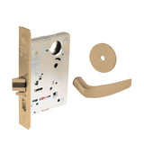 Sargent - 8204 - Storeroom Mortise Lock - Heavy Duty Less Cylinder - LFIC - Keyed Alike - Rose Trim Function - Grade 1 - US9 (Bright Bronze, Clear Coated)