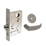 Sargent - 8204 - Storeroom Mortise Lock - Heavy Duty Less Cylinder - LFIC - Keyed Alike - Rose Trim Function - Grade 1 - US15 (Satin Nickel Plated, Clear Coated)