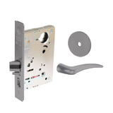 Sargent - 8204 - Storeroom Mortise Lock - Heavy Duty Less Cylinder - LFIC - Key Code- Rose Trim Function - Grade 1 - US26D (Satin Chromium Plated Over Nickel)