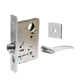 Sargent - 8204 - Storeroom Mortise Lock - Heavy Duty Less Cylinder - LFIC - Keyed Different - Rose Trim Function - Grade 1 - WSP (White Suede Powder Coat)