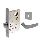 Sargent - 8204 - Storeroom Mortise Lock - Heavy Duty Less Cylinder - LFIC - Keyed Different - Rose Trim Function - Grade 1 - US26D (Satin Chromium Plated Over Nickel)