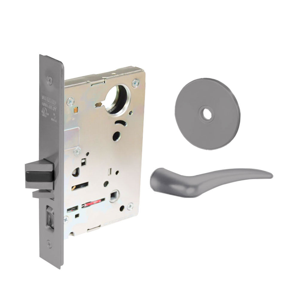 Sargent - 8204 - Storeroom Mortise Lock - Heavy Duty Less Cylinder - LFIC - Keyed Different - Rose Trim Function - Grade 1 - US26D (Satin Chromium Plated Over Nickel)