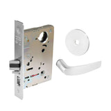 Sargent - 8204 - Storeroom Mortise Lock - Heavy Duty Less Cylinder - LFIC - Keyed Different - Rose Trim Function - Grade 1 - WSP (White Suede Powder Coat)