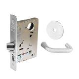 Sargent - 8204 - Storeroom Mortise Lock - Heavy Duty Less Cylinder - LFIC - Keyed Different - Rose Trim Function - Grade 1 - WSP (White Suede Powder Coat)