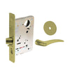 Sargent - 8204 - Storeroom Mortise Lock - Heavy Duty Less Cylinder - LFIC - Keyed Different - Rose Trim Function - Grade 1 - US4 (Satin Brass, Clear Coated)