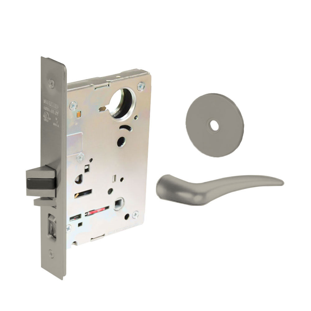 Sargent - 8204 - Storeroom Mortise Lock - Heavy Duty Less Cylinder - LFIC - Keyed Different - Rose Trim Function - Grade 1 - US15 (Satin Nickel Plated, Clear Coated)