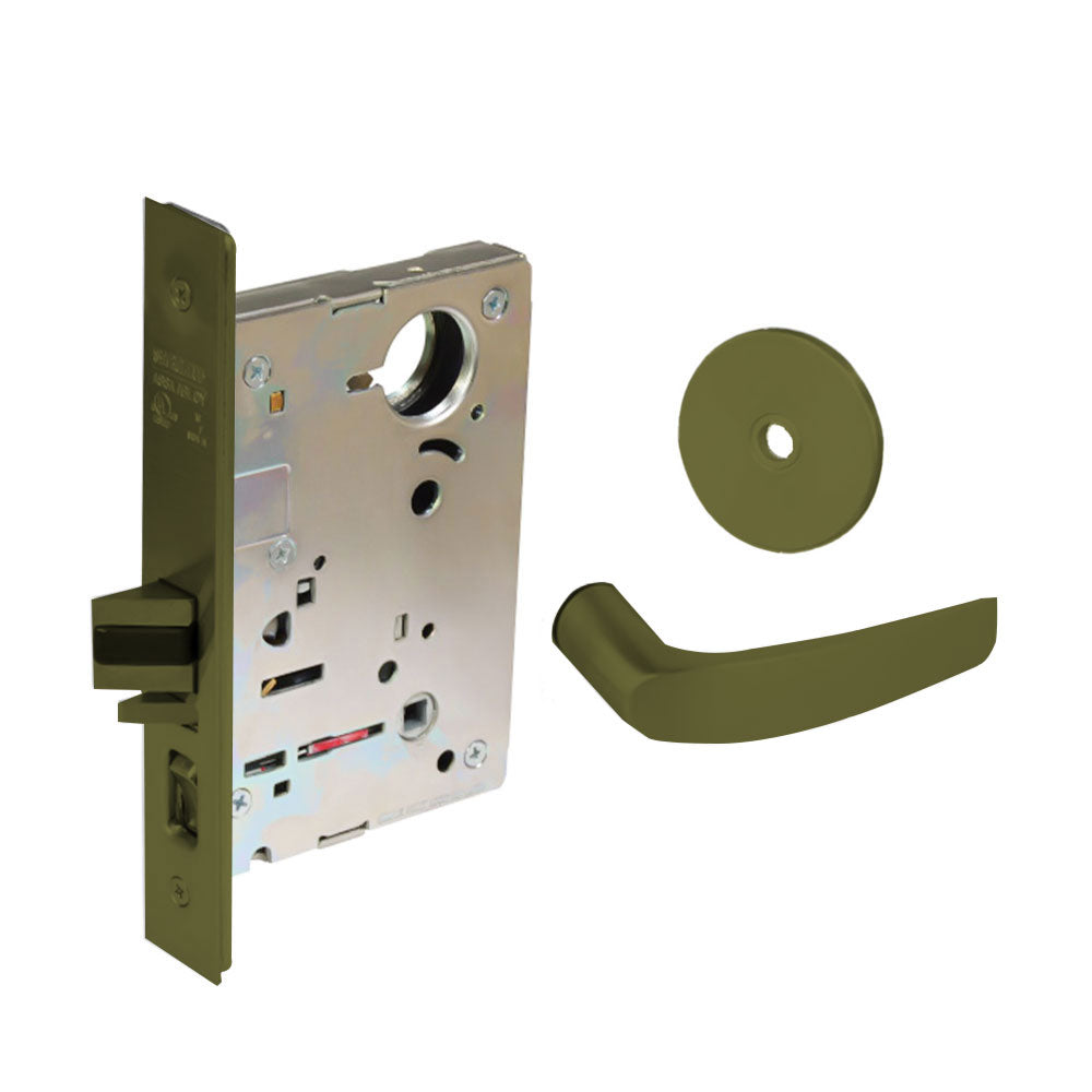 Sargent - 8204 - Storeroom Mortise Lock - Heavy Duty Less Cylinder - LFIC - Keyed Different - Rose Trim Function - Grade 1 - US4 (Satin Brass, Clear Coated)