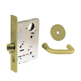 Sargent - 8204 - Storeroom Mortise Lock - Heavy Duty Less Cylinder - LFIC - Keyed Different - Rose Trim Function - Grade 1 - US4 (Satin Brass, Clear Coated)