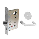 Sargent - 8204 - Storeroom Mortise Lock - Heavy Duty Less Cylinder - LFIC - Keyed Different - Rose Trim Function - Grade 1 - WSP (White Suede Powder Coat)