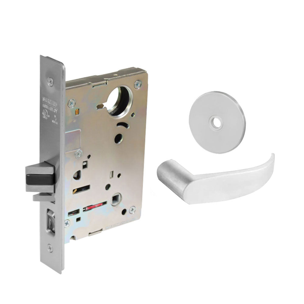 Sargent - 8204 - Storeroom Mortise Lock - Heavy Duty Less Cylinder - LFIC - Keyed Different - Rose Trim Function - Grade 1 - WSP (White Suede Powder Coat)