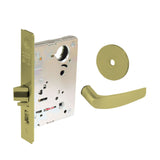 Sargent - 8204 - Storeroom Mortise Lock - Heavy Duty Less Cylinder - LFIC - Keyed Different - Rose Trim Function - Grade 1 - US4 (Satin Brass, Clear Coated)