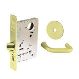 Sargent - 8237 - Classroom Mortise Lock - Heavy Duty Standard Cylinder - LFIC - Keyed Different - Rose Trim Function - Grade 1 - US3 (Bright Brass, Clear Coated)