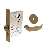 Sargent - 8237 - Classroom Mortise Lock - Heavy Duty Less Cylinder - LFIC - Keyed Alike - Rose Trim Function - Grade 1 - US10 (Satin Bronze, Clear Coated)