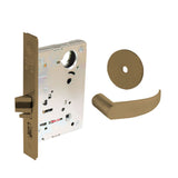 Sargent - 8237 - Classroom Mortise Lock - Heavy Duty Less Cylinder - LFIC - Keyed Different - Rose Trim Function - Grade 1 - US10 (Satin Bronze, Clear Coated)