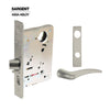 Sargent - 8204 - Storeroom Mortise Lock - Heavy Duty Standard Cylinder - SFIC - Key Code- Escutcheon Trim Function - Grade 1 - US14 (Bright Nickel Plated, Clear Coated)