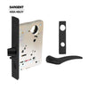 Sargent - 8204 - Storeroom Mortise Lock - Heavy Duty Less Cylinder - SFIC - Keyed Different - Escutcheon Trim Function - Grade 1 - US20D (Dark Statuary Bronze Lacquered)