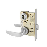 Sargent - 70-8205 - Office Mortise Lock - B Lever - LN Rose - SFIC Prep Less Core - US26D (Satin Chrome)