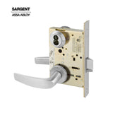 Sargent - 70-8205 - Office Mortise Lock - B Lever - LN Rose - SFIC Prep Less Core - US26D (Satin Chrome)