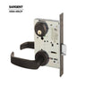 Sargent - 8204 - Storeroom Mortise Lock with 2-3/4 Inch Backset and 4-7/8 Inch ANSI Strike - L Lever - LN Rose - LA Keyway - Grade 1 - Optional Color