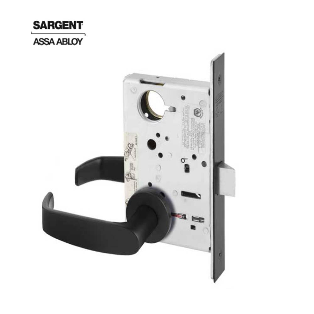 Sargent - 8215 - Passage Mortise Lock with 2-3/4 Inch Backset and 4-7/8 Inch ASA Strike - LN Rose - L Lever - Grade 1 - Optional Color