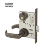 Sargent - 8237 - Classroom Mortise Lock with 2-3/4 Inch Backset and 4-7/8 Inch ASA Strike - LA Keyway - LN Rose - L Lever - Grade 1 - Optional Color