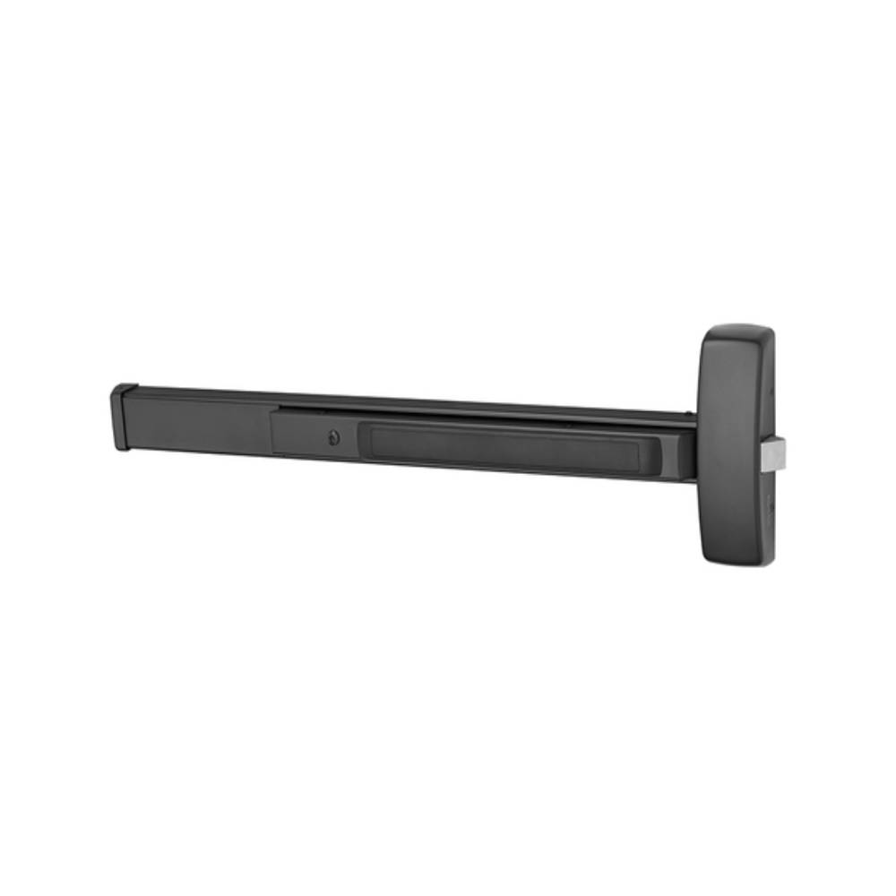 Sargent - 8815F - Rim Exit Bar - 36 Device - Passage Function - P Lever with Escutcheon - LHR - Grade 1 - BSP (Black Suede Powder Coat Finish)