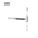 Sargent - WD8610F - Concealed Vertical Rod Exit Bar Dummy Function - Wide Stile Pushpad - 36 - W Lever with Escutcheon - RHR - SFIC - US32D (Satin Stainless Steel)