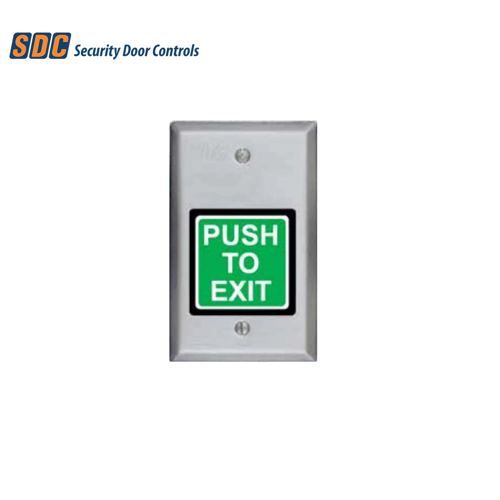 SDC - 422U - Momentary Switch PUSH TO EXIT 2 - SPDT - Satin Stainless Steel